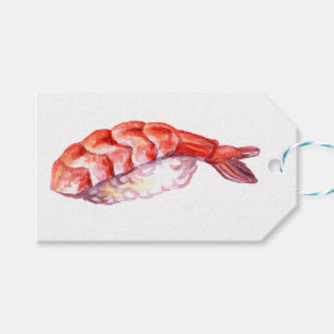 Japanese food sushi with shrimp gift tags