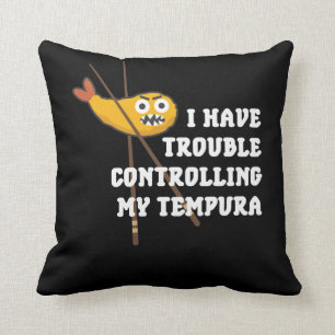 Japanese food Tempura Chopsticks Fried Shrimps Cushion