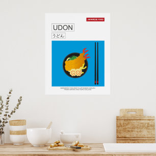 Japanese Food Udon Noodles Wall Art