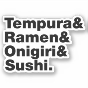 Japanese Foods Tempura & Ramen & Onigiri & Sushi.