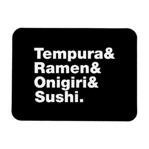 Japanese Foods Tempura & Ramen & Onigiri & Sushi. Magnet