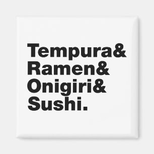 Japanese Foods Tempura & Ramen & Onigiri & Sushi. Magnet