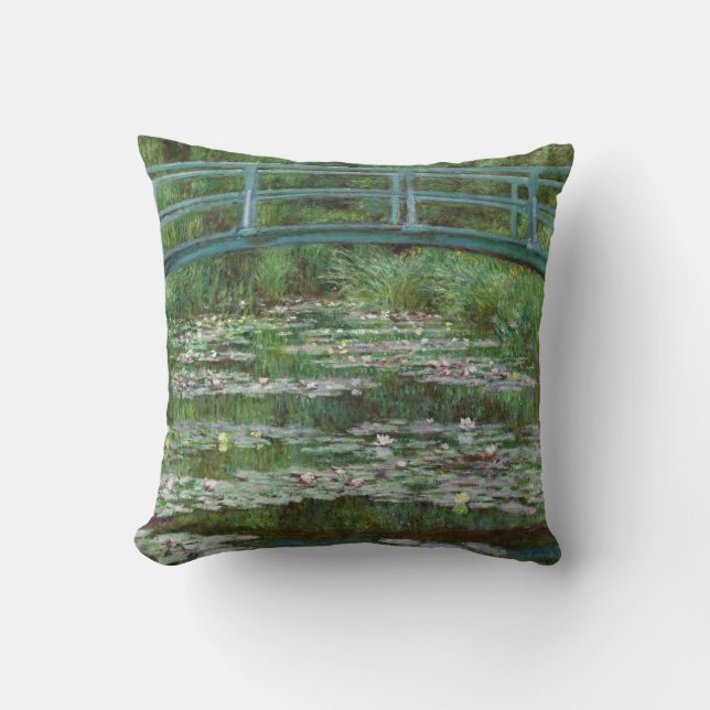 Japanese Footbridge Claude Monet French Art Cushion (Front)