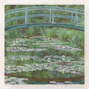 Japanese Footbridge Claude Monet French Art Glass Coaster