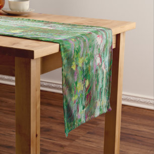 Japanese Footbridge Claude Monet Impressionist Short Table Runner