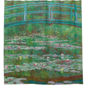 Japanese Footbridge Claude Monet Impressionist Shower Curtain