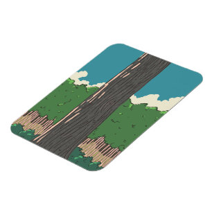 Japanese Forest trees Magnet