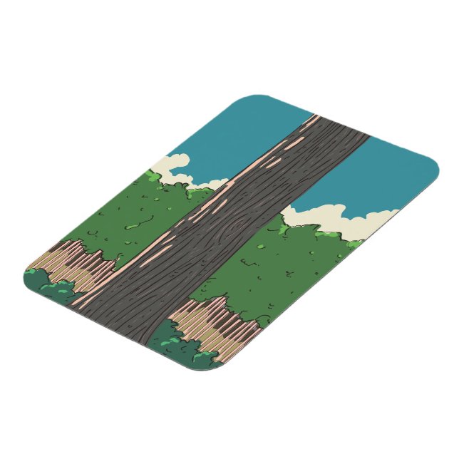 Japanese Forest trees Magnet (Left Side)
