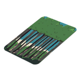 Japanese Forest trees Magnet