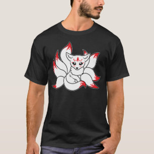 Japanese Fox Cute Funny Kitsune Kami Anime Kawaii  T-Shirt