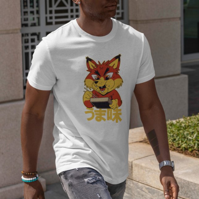 Japanese Fox Eating Bento Box T-Shirt (Creator Uploaded)