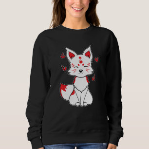 Japanese Fox Kitsune Kami Inari Kawaii Mask Sweatshirt