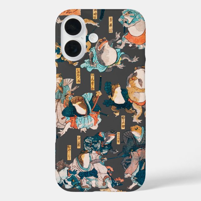 Japanese Frog ukiyo-e Froggies Case-Mate iPhone Case (Back)