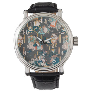 Japanese Frog ukiyo-e Froggies Watch