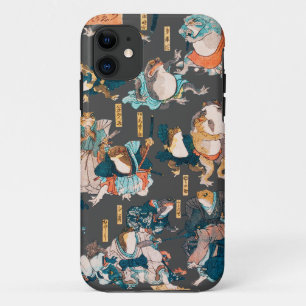 Japanese Frog Woodblock Print Kuniyoshi Ukiyo-e iPhone 11 Case