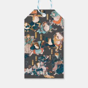 Japanese Frog Woodblock Print Kuniyoshi Ukiyo-e Gift Tags
