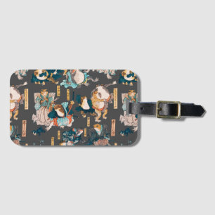 Japanese Frog Woodblock Print Kuniyoshi Ukiyo-e Luggage Tag