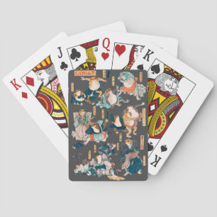 Japanese Frog Woodblock Print Kuniyoshi Ukiyo-e Playing Cards