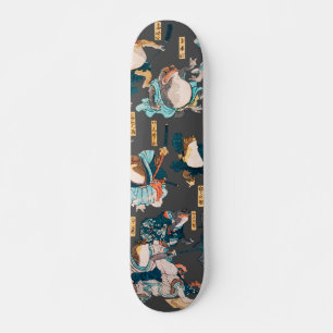 Japanese Frog Woodblock Print Kuniyoshi Ukiyo-e Skateboard