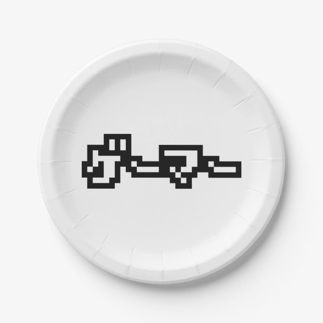 Japanese Gamer ゲーマー Japan Language Nihongo Paper Plate (Front)