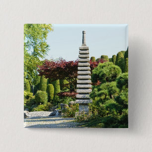 Japanese Garden 15 Cm Square Badge