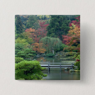 Japanese Garden at the Washington Park 15 Cm Square Badge