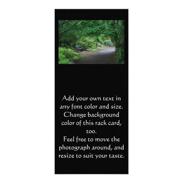 Japanese Garden Bench Rack card (Front)