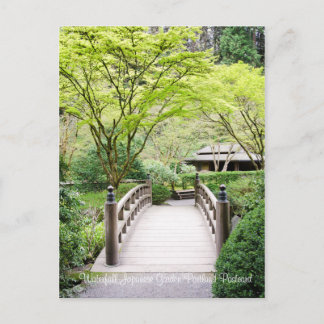 Japanese Garden Bridge Portland Postcard