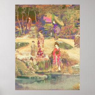 Japanese Garden II / Washed Edition Poster