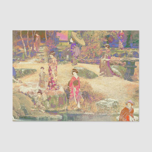 Japanese Garden II / Washed Edition Tissue Paper (Front)