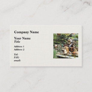 Japanese Garden in Autumn Business Card