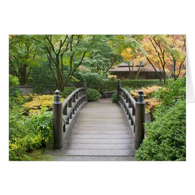 Japanese Garden in Fall Card (Front Horizontal)