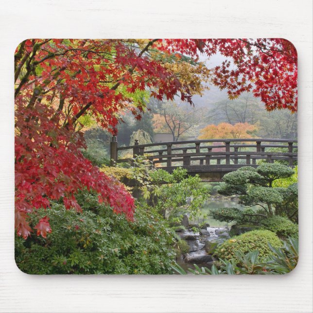 Japanese Garden in Fall Mousepad (Front)