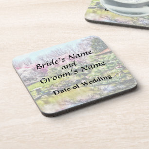 Japanese Garden in Spring Wedding Products Coaster
