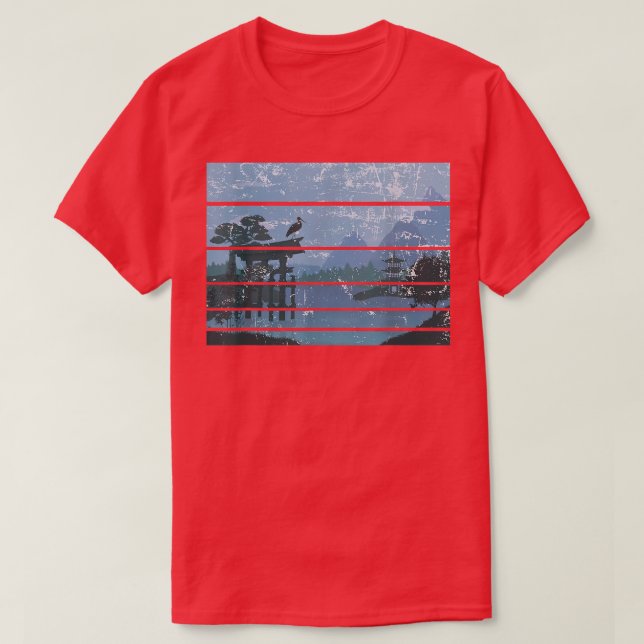 Japanese Garden Japanese Torii Japan Samurai 4 T-Shirt (Design Front)