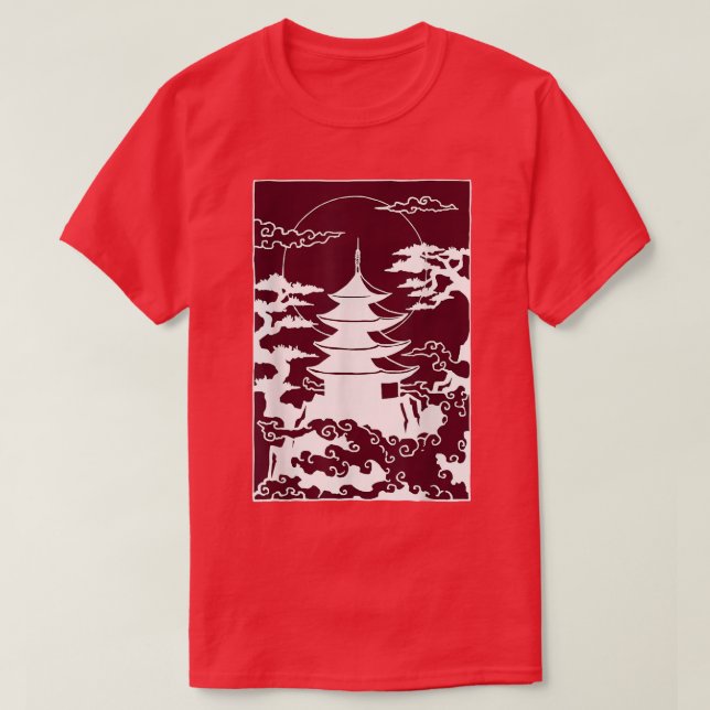 Japanese Garden Japanese Torii Japan Samurai 5 T-Shirt (Design Front)