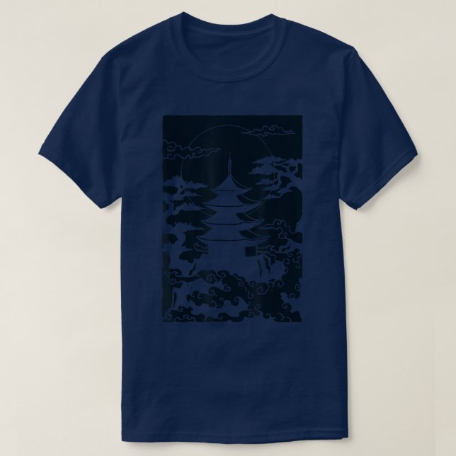 Japanese Garden Japanese Torii Japan Samurai T-Shi T-Shirt (Design Front)
