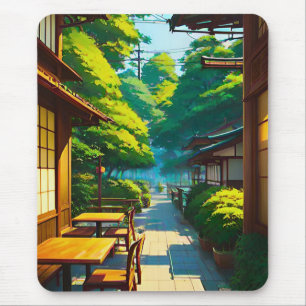 Japanese Garden Outdoor Cafe Mouse Pad