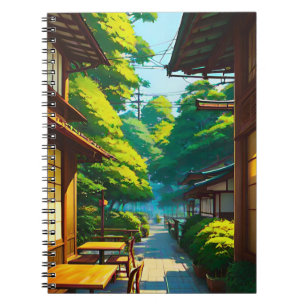 Japanese Garden Outdoor Cafe Notebook