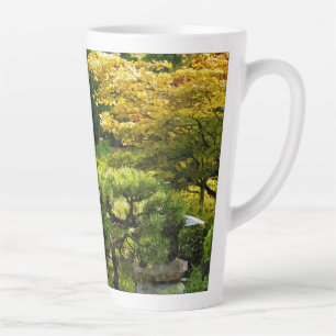 Japanese Garden Painting Effect Landscape Latte Mug