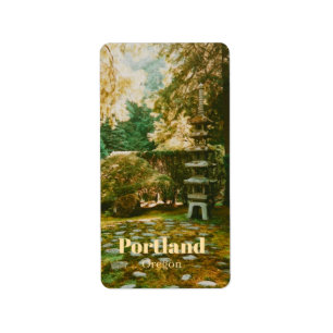 Japanese Garden, Portland, Oregon Souvenir Label