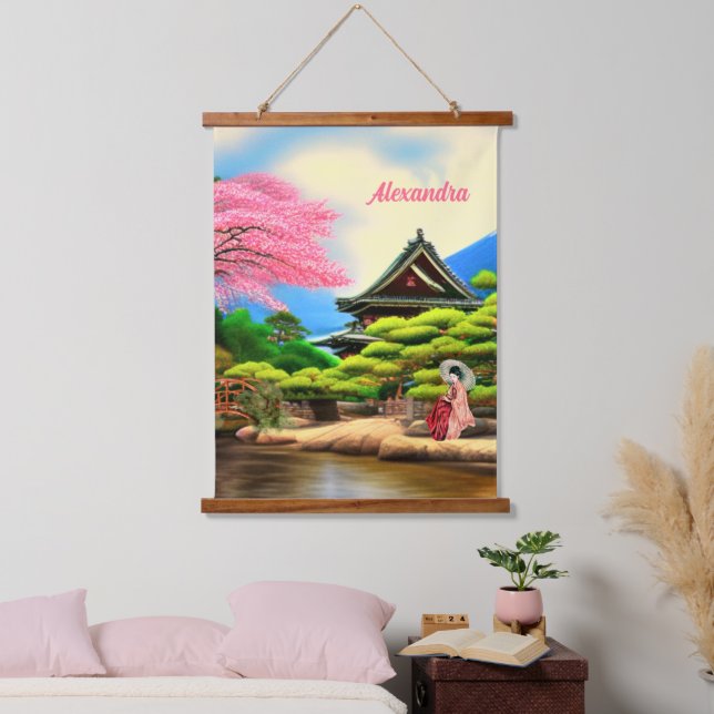 Japanese Garden Scenery Hanging Tapestry (Bedroom)