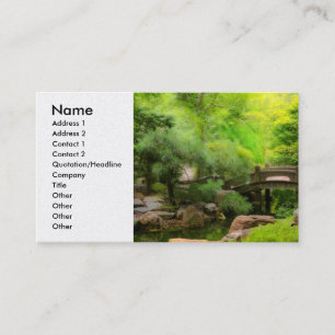 Japanese Garden - Water under the bridge Business Card