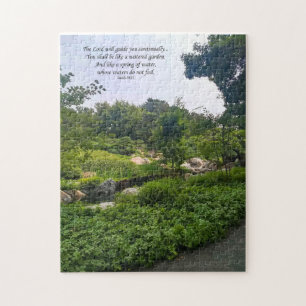 Japanese Garden with Isaiah 58:11 Jigsaw Puzzle