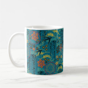 Japanese Garden with Swallows Coffee Mug