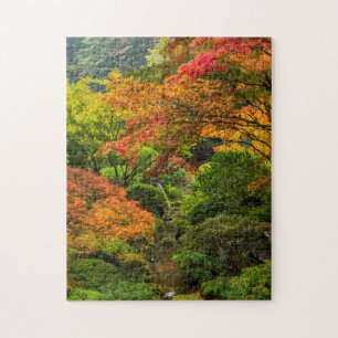 Japanese Gardens In Autumn In Portland, Oregon 2 Jigsaw Puzzle