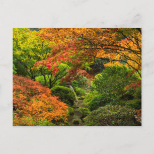 Japanese Gardens In Autumn In Portland, Oregon 2 Postcard