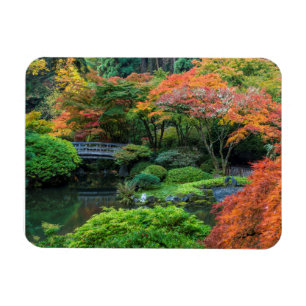 Japanese Gardens In Autumn In Portland, Oregon 3 Magnet