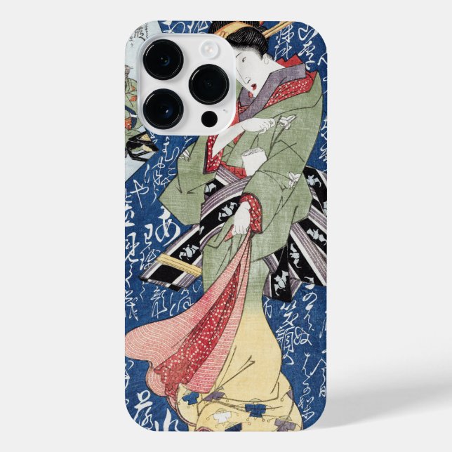 Japanese Geisha (1828) Keisai Eisen  iPhone Case (Back)
