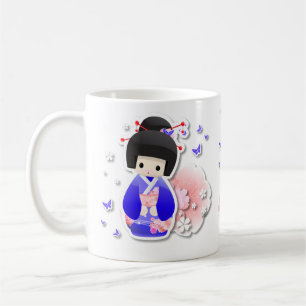 Japanese Geisha Doll - Blue Series Mug